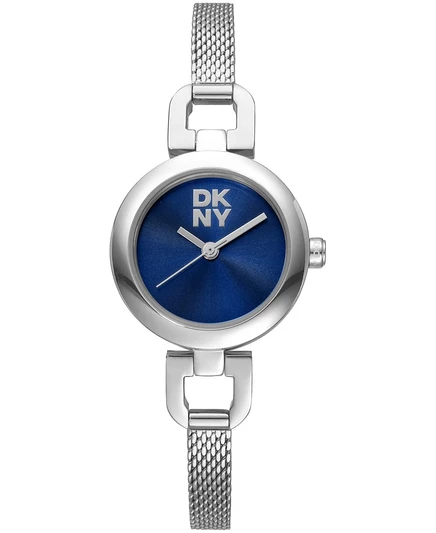 Женские часы-браслет из миланского кварца DKNY с браслетом из нержавеющей стали 26 мм синего цвета