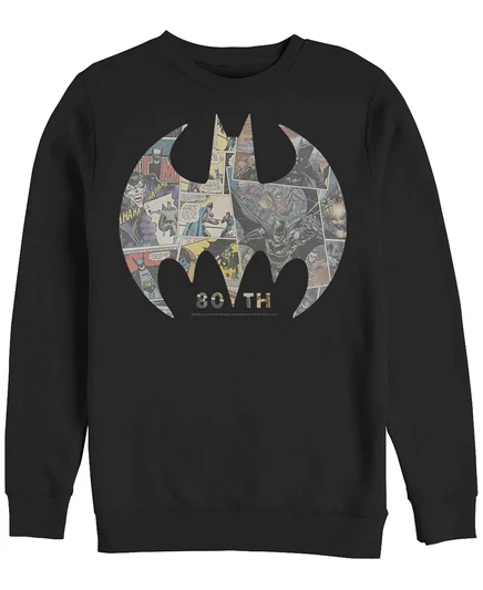 Мужская толстовка Fifth Sun Batman 80th с принтом, черная