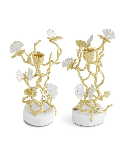 Подсвечники Michael Aram Butterfly Ginkgo, набор из 2, золотые