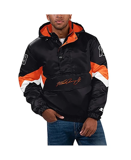 Мужская худи Starter Martin Truex Jr 1/2-zip, черная