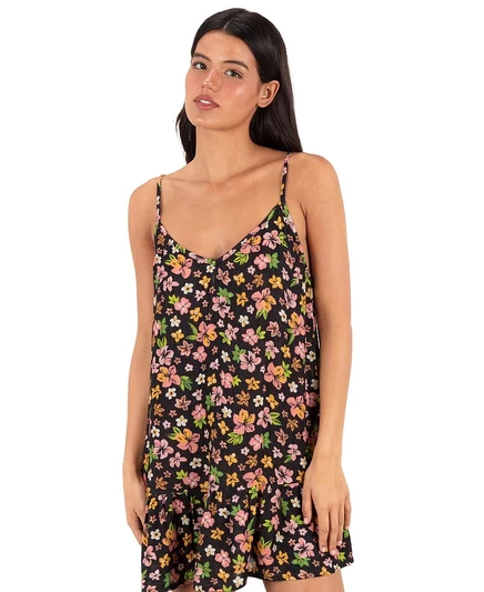 Женское мини-платье для плавания Hurley Hibiscus Dream, черное