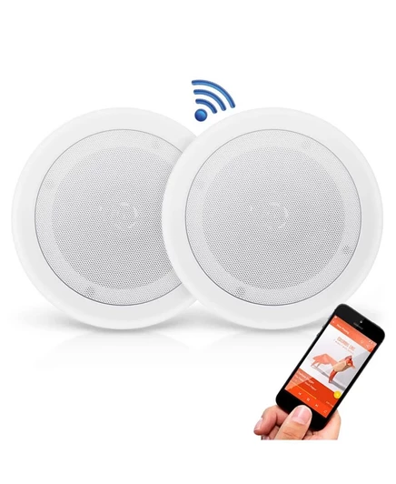 Встраиваемые колонки Pyle 8″ Bluetooth, 250 Вт, пара, белые