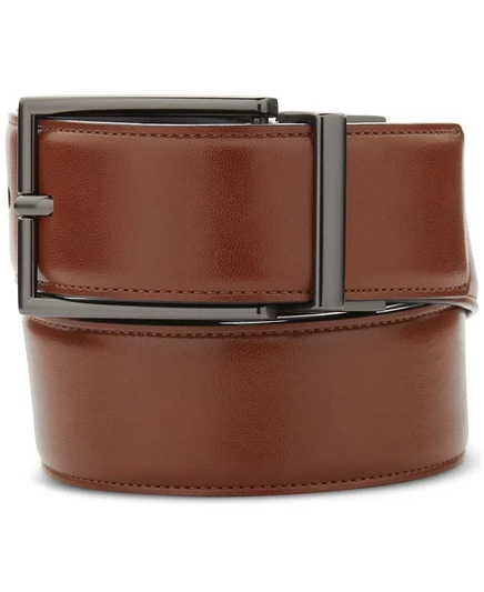 Мужской ремень Perry Ellis Portfolio из склеенной кожи, коричневый