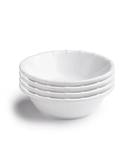 Набор мисок Q-SQUARED Zen Bamboo 19 см, 4 шт., белые