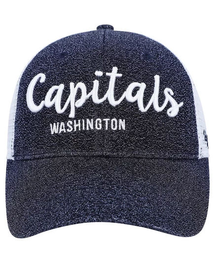 Женская фирменная темно-синяя кепка Washington Capitals Encore MVP 47-го года выпуска, белая бейсболка дальнобойщика navy, white