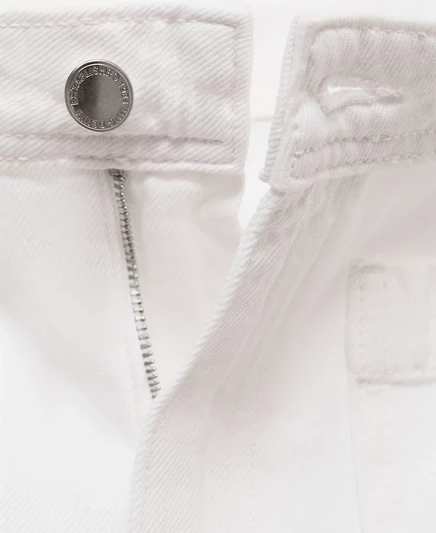 Женские широкие джинсы Mango с карманами white