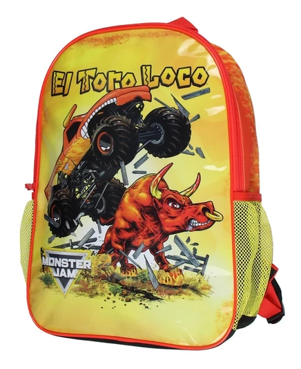 Школьный рюкзак Monster Jam El Toro Loco Travel School с одним отделением для ежедневного использования 16