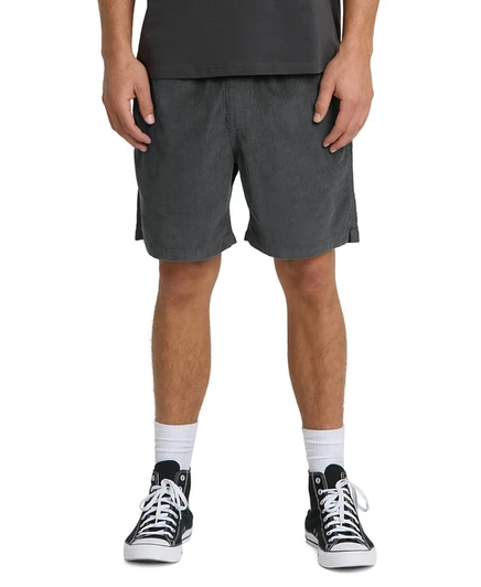 Мужские шорты Quiksilver Taxer Cord на резинке, черные