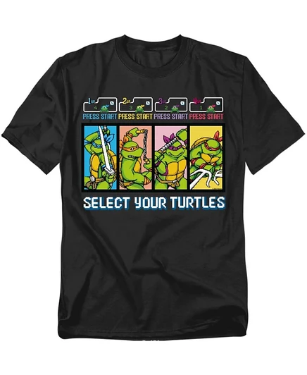Мужская футболка Teenage Mutant Ninja Turtles TMNT Select Your Turtles, черная