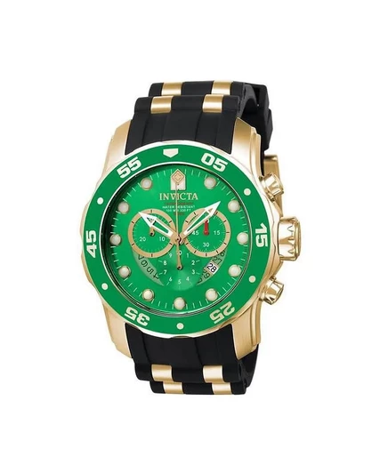 Мужские часы Invicta 6984 Pro Diver SCUBA с кварцевым хронографом и зеленым циферблатом black