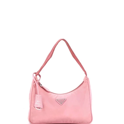 Женская сумка Pre-Owned Prada Re-Edition 2000 mini, розовая