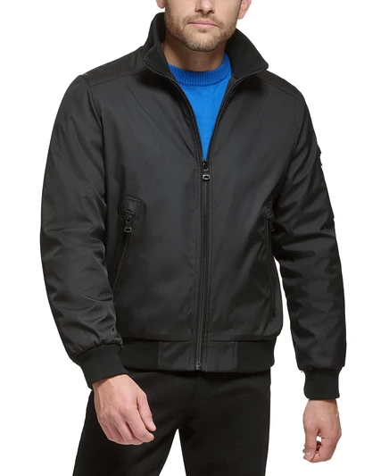 Мужская бомбер-куртка Calvin Klein Zip-Front, черная
