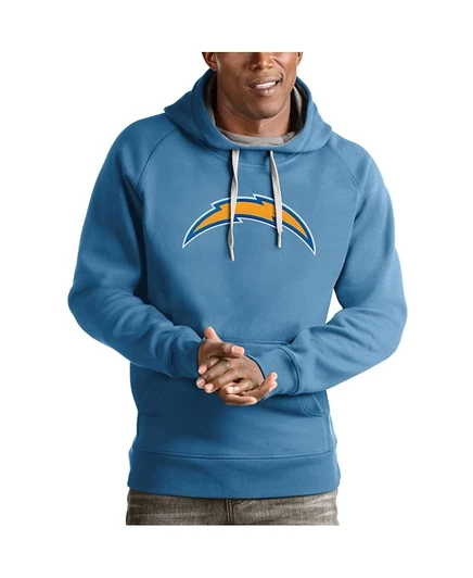 Мужское худи Antigua Los Angeles Chargers Victory, голубое