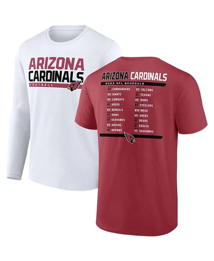 Мужской набор Fanatics из 2 футболок Arizona Cardinals, мульти
