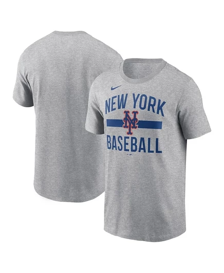 Мужская футболка Nike New York Mets Arched, серый меланж