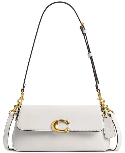 Женская сумка Coach Jet Small кожаная, белая
