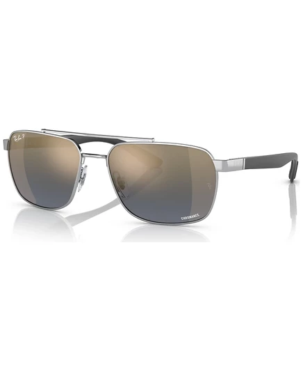 Мужские солнцезащитные очки Ray-Ban RB370159-YZP, поляризационные, серебристые