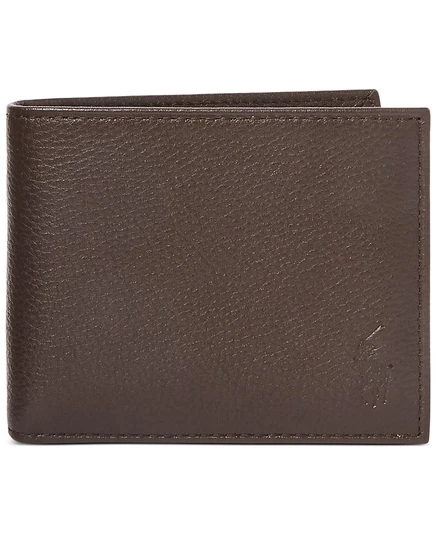 Мужская кожаная сумка Polo Ralph Lauren из гальки brown