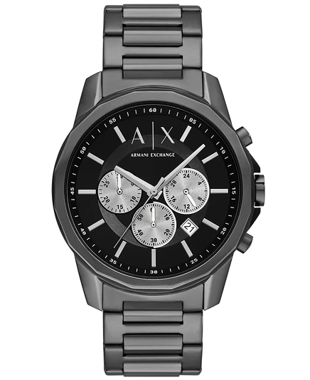 Мужские часы AX Armani Exchange хронограф 44 мм, серые