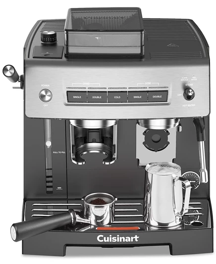 Кофемашина Cuisinart EM-640 с жерновой кофемолкой, черно-стальная