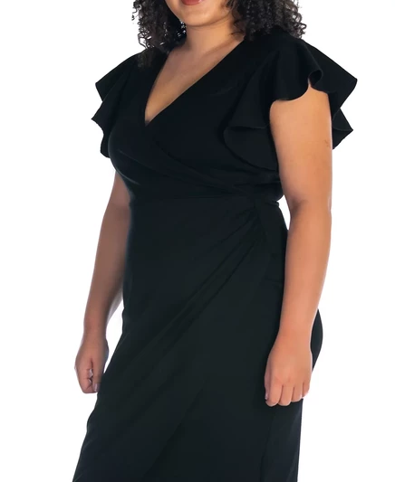 Женское платье 24seven Comfort Apparel, плюс‑сайз, черное