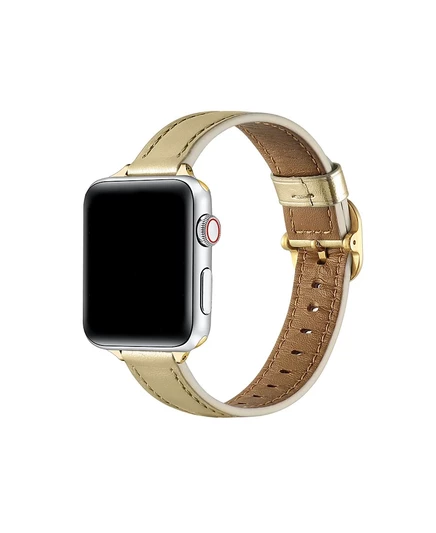 Кожаный ремешок Posh Tech Carmen из металла для Apple Watch, подходит для всех моделей Apple Watch Gold