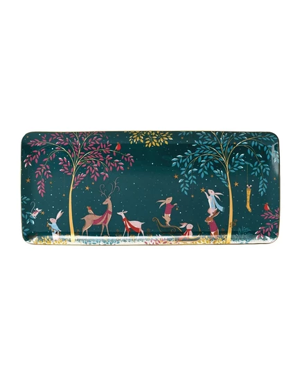 Поднос Portmeirion Sara Miller Woodland Tales для сэндвичей, синий