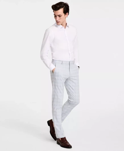  Мужские брюки современного покроя light grey