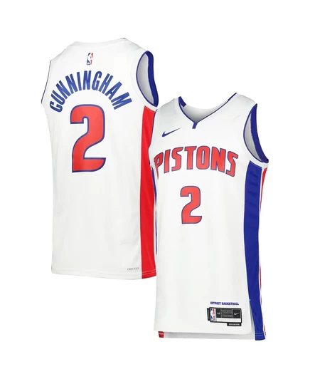 Мужская и женская майка Nike Cade Cunningham White Detroit Pistons Swingman - Icon Edition white