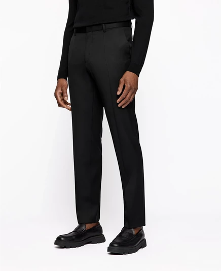 Мужские брюки Hugo Boss BOSS Virgin-Wool, черные