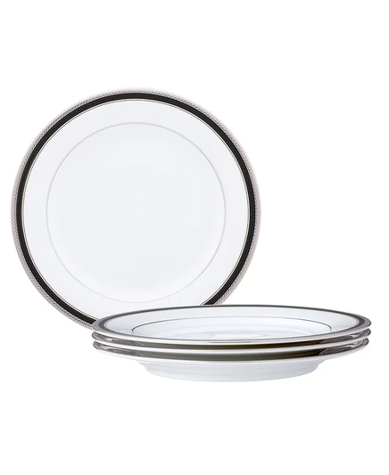 Набор 4 тарелок Noritake Austin Platinum 15,9 см, мульти