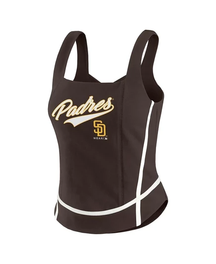Женская коричневая майка с квадратным вырезом San Diego Padres от Erin Andrews от WEAR by Erin Andrews brown