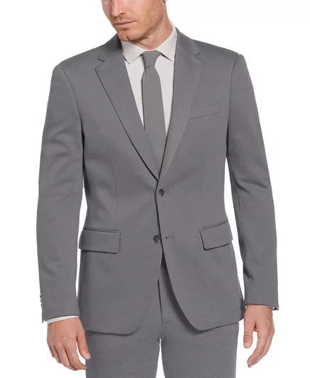 Мужской трикотажный пиджак Perry Ellis обычного покроя felt grey