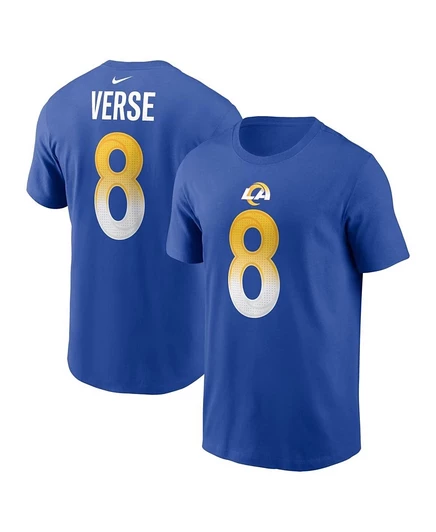 Мужская футболка Nike Jared Verse Los Angeles Rams 2024, королевский синий