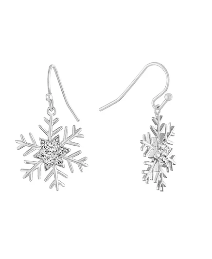 Серьги-подвески Macy's «Снежинка», серебристые