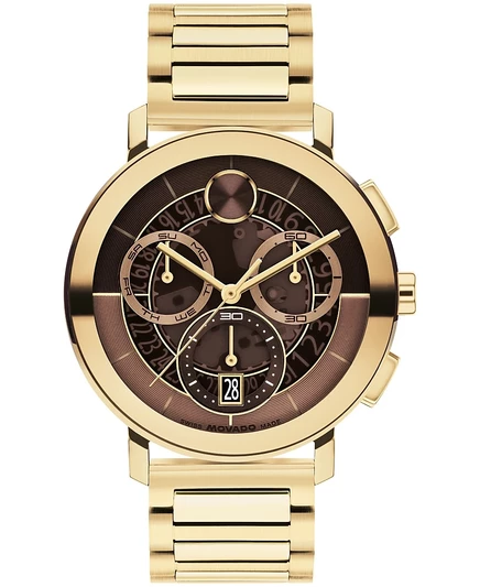 Мужские швейцарские кварцевые часы Movado Bold Evolution 2.0 с ионным покрытием из светлого золота, 42 мм