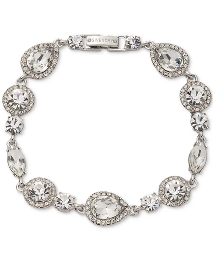 Браслет Givenchy Mixed Crystal Halo, серебристый