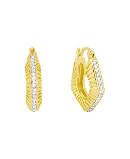Серьги-кольца And Now This Clear Crystal Click Top, золотистые