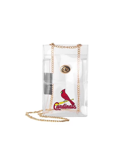 Сумка через плечо Logo Brands St. Louis Cardinals прозрачная, белая