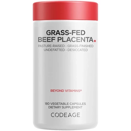 БАД Codeage Grass-Fed Beef Placenta, 180 капсул