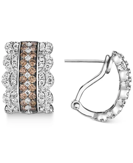Серьги-кольца Le Vian с бриллиантами, белое золото