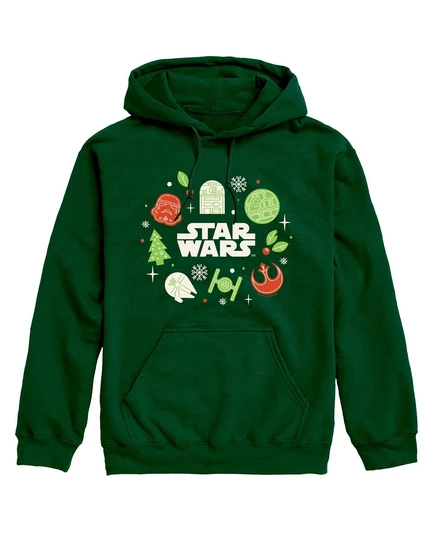 Мужское худи Airwaves Star Wars с рождественским логотипом, зеленое