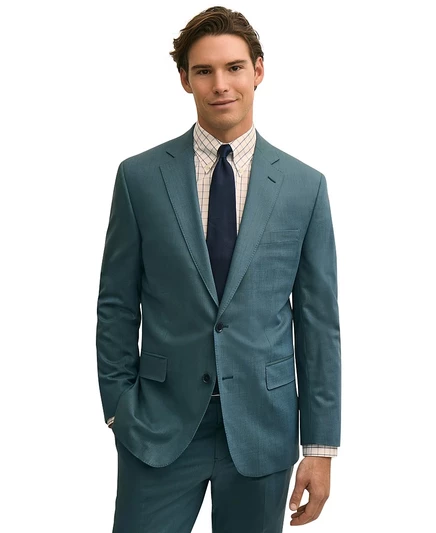 Мужской пиджак Brooks Brothers прямого кроя со стрейчем, синий