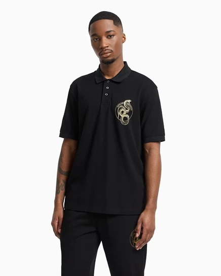 Мужское поло AX Armani Exchange Lunar New Year, черное