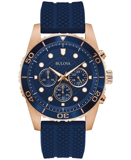 Мужские часы Bulova Classic хронограф 43 мм, синие