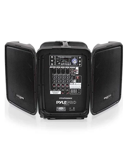 Звуковой комплект Pyle 8-канальный Bluetooth с колонками, черный