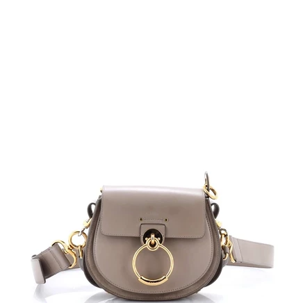 Женская сумка Pre-Owned Chloe Small Tess из кожи, кремово-бежевая