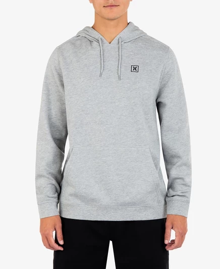 Мужское худи Hurley Icon, тёмно-серое меланжевое