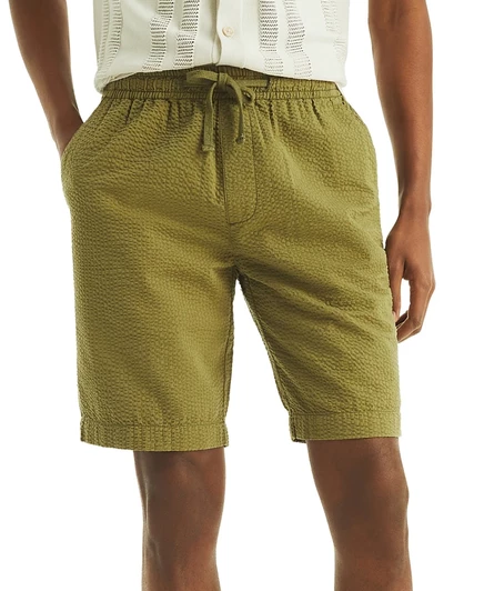 Мужские шорты Nautica Seersucker с кулиской 9.5″, зеленые
