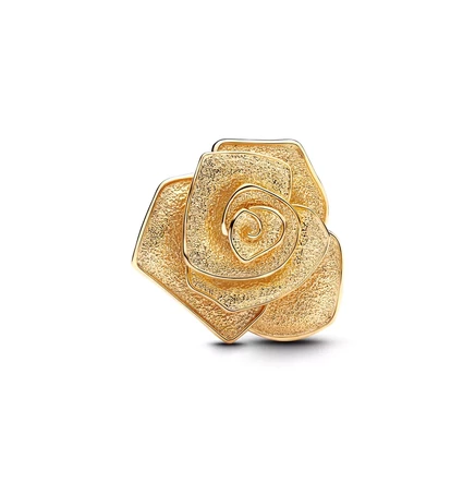  Объемные подвески с розовым цветком, покрытые позолотой 14 Карат gold plated